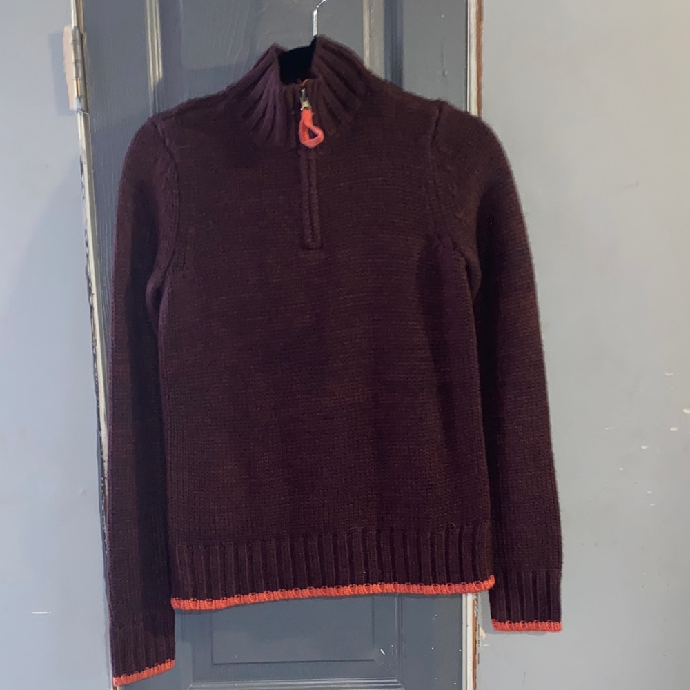Prince & Fox Purple Sweater with Orange Accents